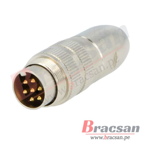 CONECTOR M16 DE 7 PINES MACHO RECTO METALICO LUMBERG 0332 07