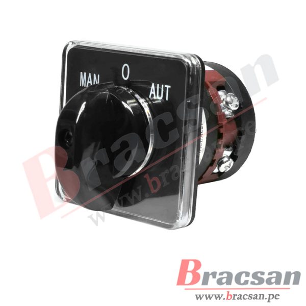 SELECTOR DE 2 PASOS (M-O-A) 16A 1 POLO 48X48MM EP-16A CNC