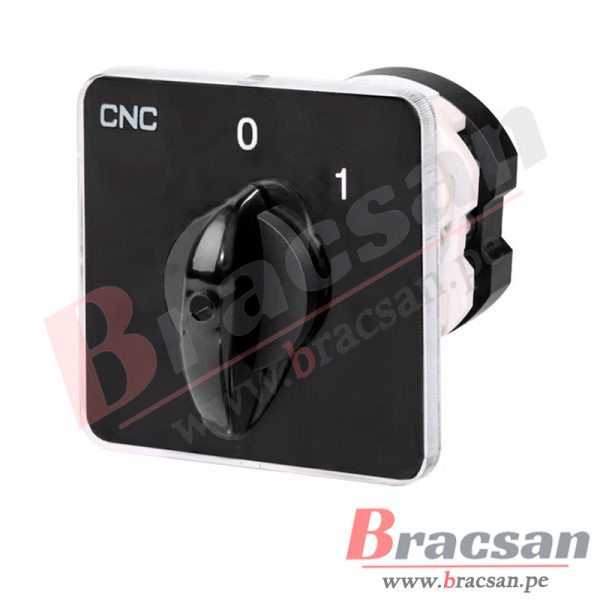 SELECTOR DE 1 PASO (0-1) 25A 3 POLOS 72X72MM EP-25A CNC