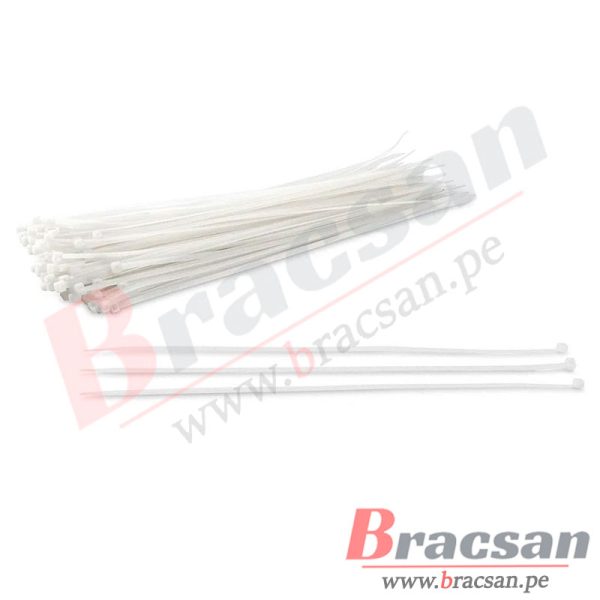 CINTILLO PRECINTO DE SEGURIDAD BLANCO, NEGRO 300X4.8MM CNHOWDER BOLSA DE 100 PCS - Imagen 3