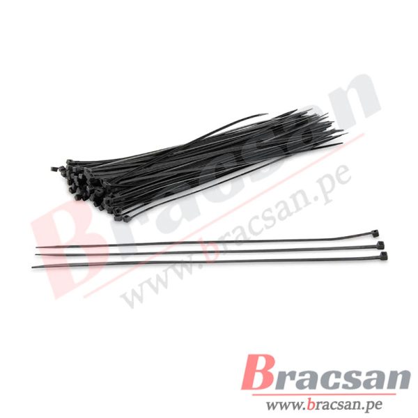 CINTILLO PRECINTO DE SEGURIDAD BLANCO, NEGRO 300X4.8MM CNHOWDER BOLSA DE 100 PCS - Imagen 2