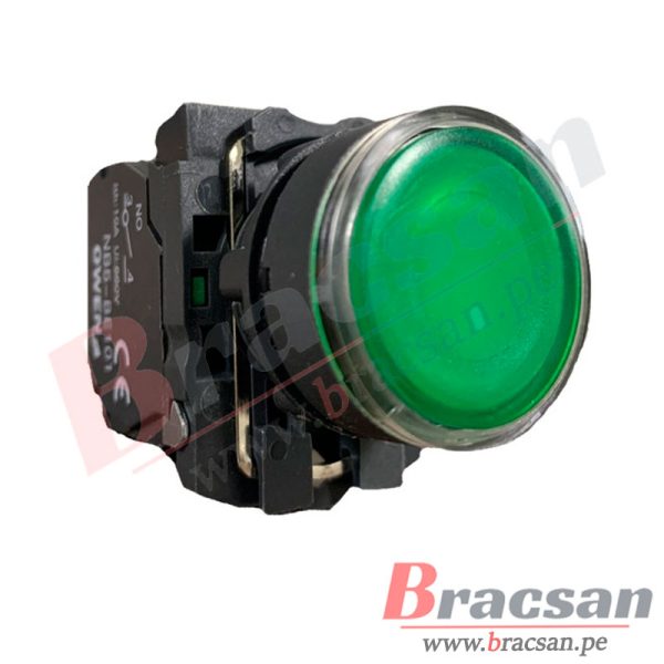 PULSADOR LUMINOSO 24V DC/AC 22MM ROJO, VERDE, AMARILLO OWEN NB5-BE101 - Imagen 3