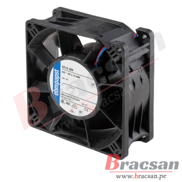 VENTILADOR 24VDC 2.10A 50W 2 CABLES 92X92X38MM EBMPAPST 3214 JH4