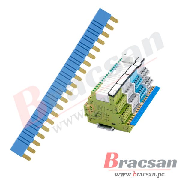 PUENTE PARA RELAY DE INTERFACE RIEL DIN CONEXION DE 20 POLOS AZUL HONGFA 41F-J1