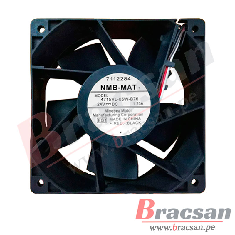 VENTILADOR 24VDC 1.20A 4 CABLES 120X120X38MM NMB-MAT 4715VL-05W-B76 ...