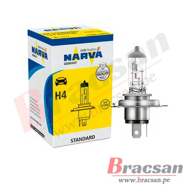 LAMPARA FOCO HALOGENO DE 24V 75/70W P43t-38 H4 PARA CARRO NARVA STANDARD 488923000