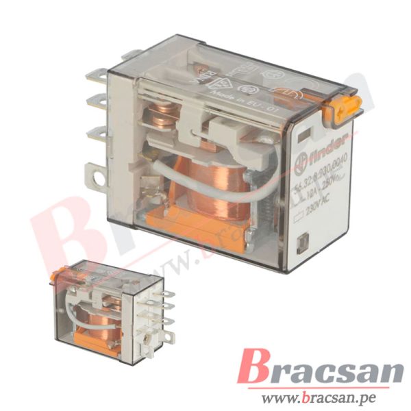 RELAY DE 230VAC 12A 250VAC DPDT 8 PINES FINDER 56.32.8.230.0040