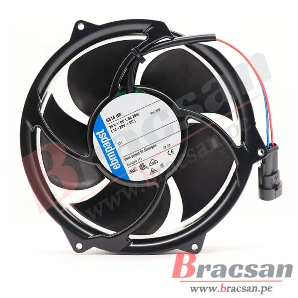 VENTILADOR 24VDC 1.5A 3.6W 2 CABLES 172X51MM EBMPAPST 6314HR