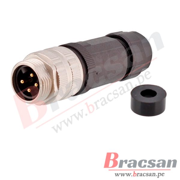 CONECTOR 7/8 DE 4 PINES MACHO AEREO CAZN 7/8-P4-PLAP13.5