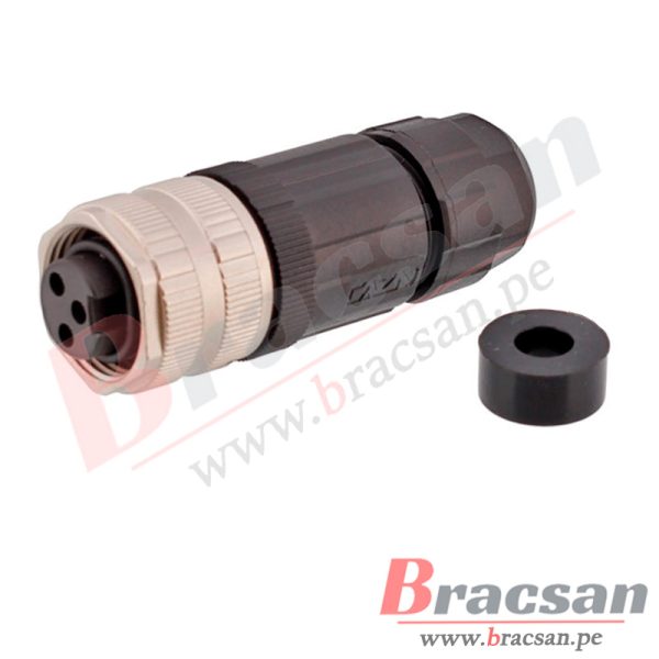 CONECTOR 7/8 DE 3 PINES HEMBRA AEREO CAZN 7/8-S3-PLAP13.5