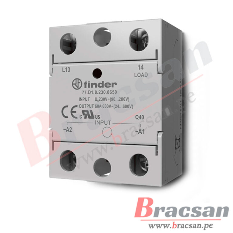RELAY ESTADO SOLIDO SSR AC-AC 60A 90-280VAC/24-660VAC FINDER 77.D1.8. ...