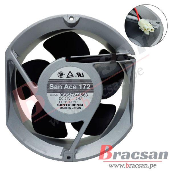 VENTILADOR DE 24VDC 2.6A 2 CABLES 172X150X51MM SANYO DENKI 9SG5724A563