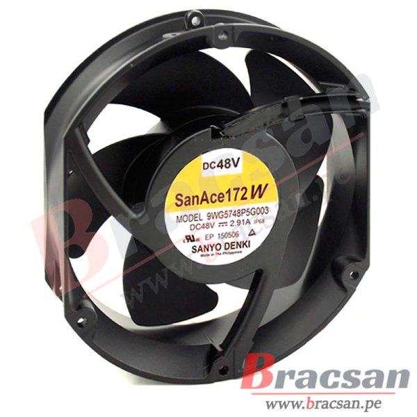 VENTILADOR DE 48VDC 2.91A 4 CABLES 172X150X51MM SANYO DENKI 9WG5748P5G003
