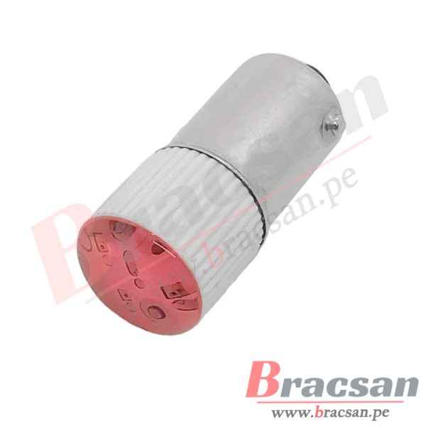 LAMPARA, BOMBILLA TIPO BAYONETA CON LED SMD 110VDC/AC 9X24MM BA9S - Imagen 2