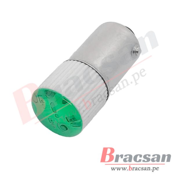 LAMPARA, BOMBILLA TIPO BAYONETA CON LED SMD 110VDC/AC 9X24MM BA9S - Imagen 3