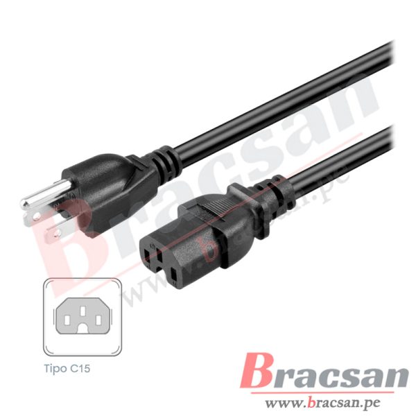 CABLE DE PODER, POWER C15 3x16AWG 1.80MTS