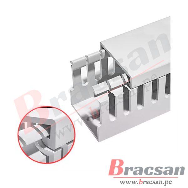 CANALETA RANURADA DE PVC RANURA DELGADA 25X40MM 2 METROS CHS
