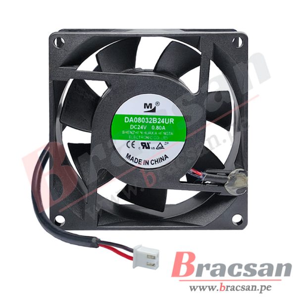VENTILADOR 24VDC 0.80A 2 CABLES 80X80X32MM DA08032B24UR