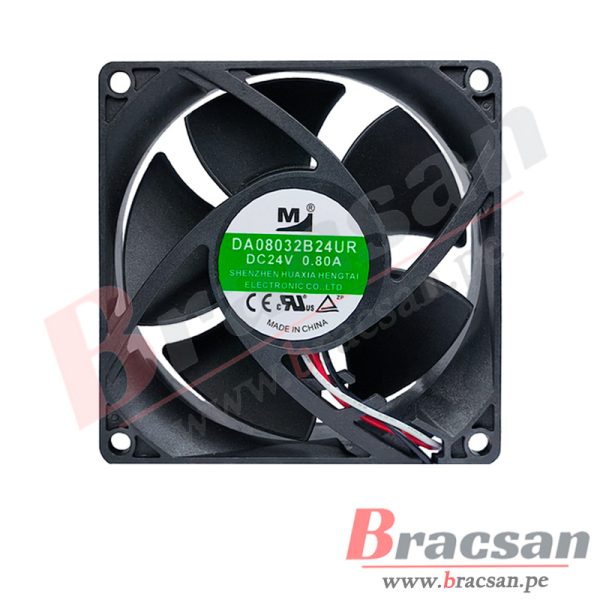 VENTILADOR 24VDC 0.80A 3 CABLES 80X80X32MM DA08032B24UR