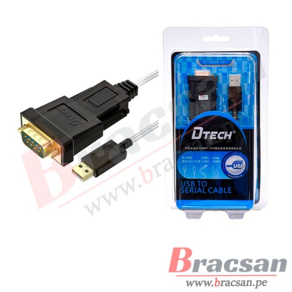 CABLE CONVERSOR USB A SERIAL RS232 1.20 METRO DTECH DT-5002A