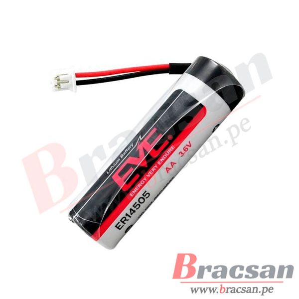 BATERIA DE LITIO 3.6V 2700MAH Li-SOCl2 TAMAÑO AA CON CABLE Y CONECTOR EVE ER14505