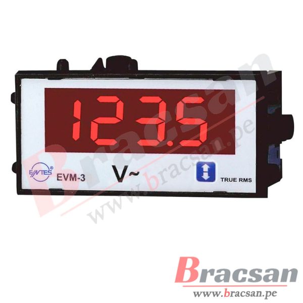 VOLTIMETRO DIGITAL AC 10-600V DISPLAY ROJO ENTES EVM-3