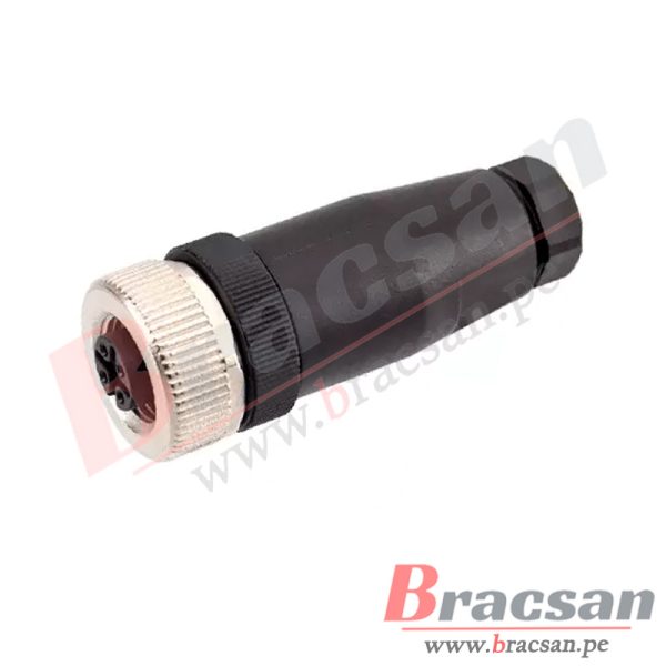 CONECTOR M12 RECTO DE 5 PINES HEMBRA TIPO A PG7 PARA SENSOR BS CONNECTOR M12-5HR