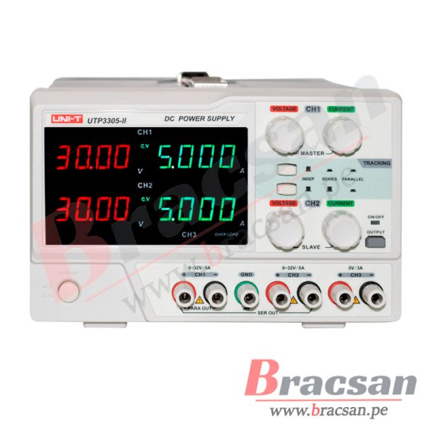 FUENTE DE ALIMENTACION LINEAL REGULABLE 0V-32V / 0A-5A 3 CANALES UNI-T UTP3305-II