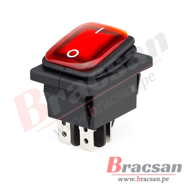 INTERRUPTOR SWITCH ROCKER IMPERMEABLE DPST ON-OFF 30A 250VAC 4 PINES ...