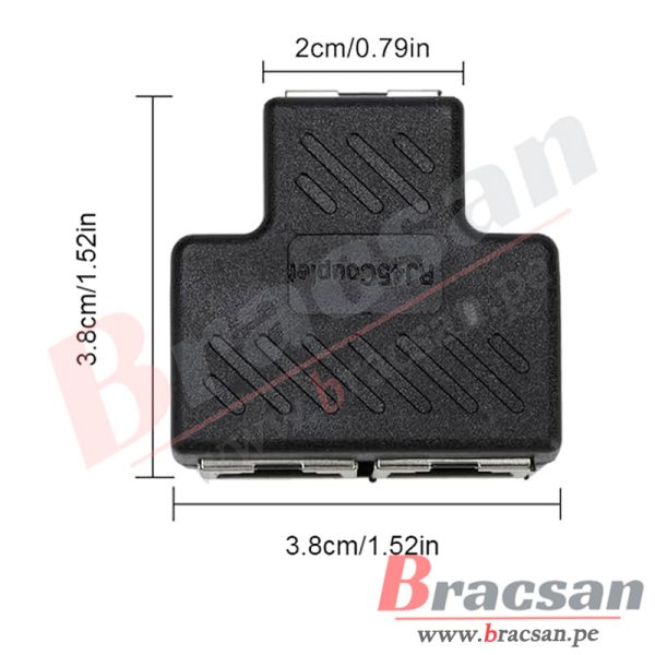 DIVISOR ADAPTADOR PARA CONECTOR RJ45 DE 1 A 2 PUERTOS GP-118(RJ45)FTP - Imagen 2