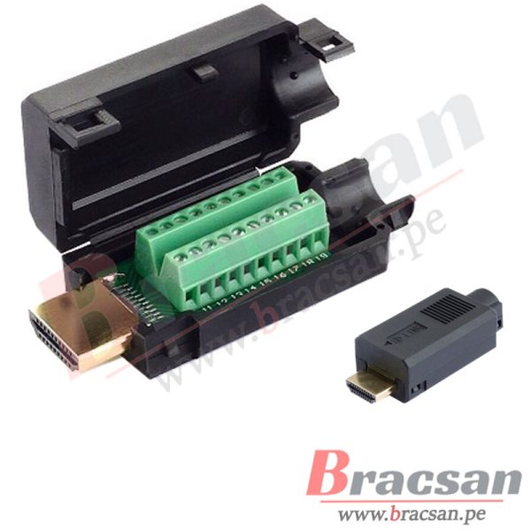 CONECTOR HDMI MACHO CON BORNERA GP-226