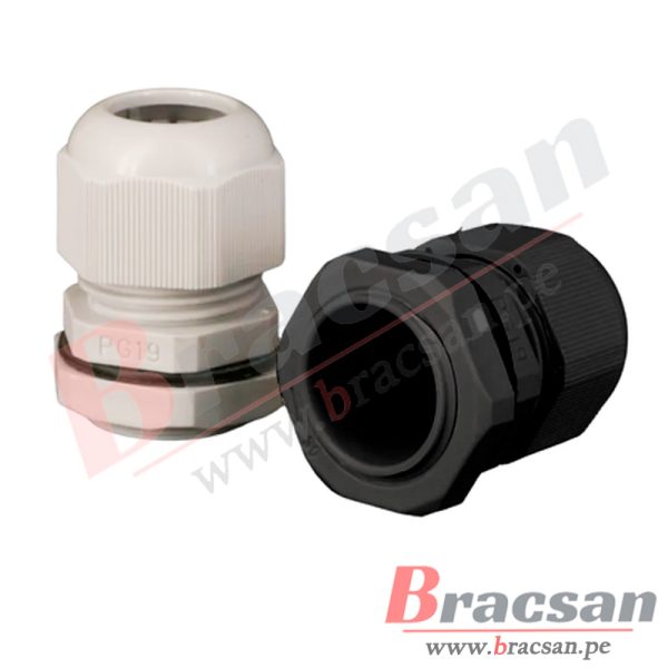 PRENSAESTOPA PVC PG19 NEGRO, BLANCO CHS