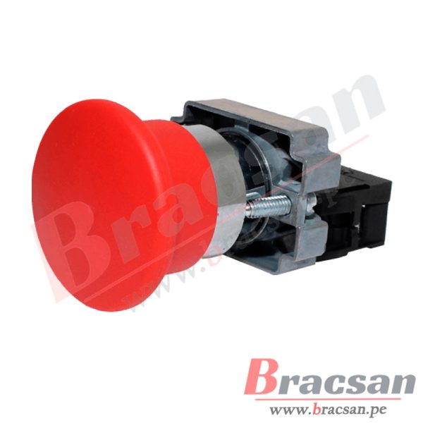PULSADOR DE EMERGENCIA PARADA 1NC (BASE METALICA) CNC LAY5-BS542